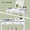 Vanity Dressing Table Set with Flip Top Mirror 3 Drawers