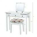 Vanity Dressing Table Set with Flip Top Mirror 3 Drawers