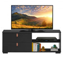Entertainment Media TV Stand with Drawers-Black