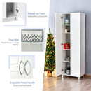 2-Door Kitchen Pantry Cupboard Tall Storage Cabinet