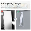 Bathroom Corner Storage Freestanding Floor Cabinet with Shutter Door-Gray