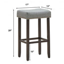 Set of 2 Nailhead Saddle Bar Stools 29" Height
