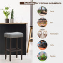 Set of 2 Nailhead Saddle Bar Stools 29" Height