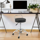 Pneumatic Work Stool Rolling Swivel Task Chair Spa Office Salon with Cushioned Seat-Black