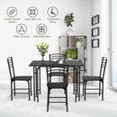 5 pcs Wood Rectangular Dining Table Set