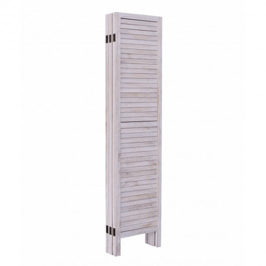6 Panels Classic Venetian Wooden Slat Room Screen