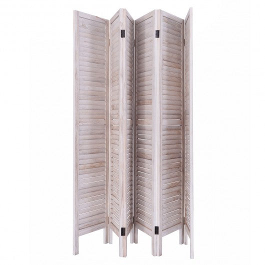 6 Panels Classic Venetian Wooden Slat Room Screen