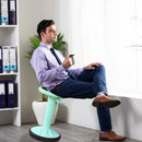 Adjustable Active Learning Stool Sitting Home Office Wobble Chair with Cushion Seat -Green