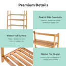 Multifunctional 4 Shelf Bamboo Plant Flower Storage Stand Rack