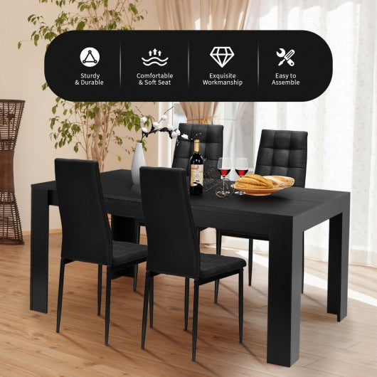 Set of 4 Kitchen Dining Side Fabric Cushion Chairs