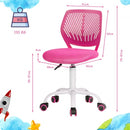 Adjustable Office Task Desk Armless Chair-Pink