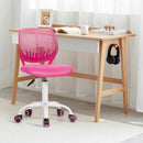 Adjustable Office Task Desk Armless Chair-Pink