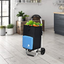 Folding Utility Shopping Trolley with Removable Bag-Blue