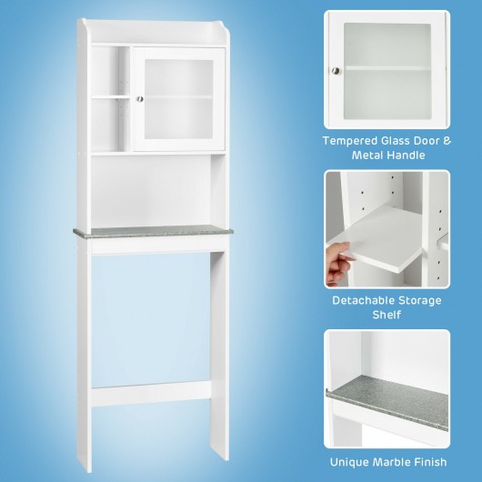 Bathroom Space Saver White Over-the-Toilet Cabinet