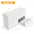 6-Drawer Freestanding Storage Cabinet with Metal Handles