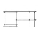 Custom Closet Organizer Kit 3 to 5 ft Wall-Mounted Closet System with Hang Rod-Gray