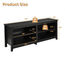 4-Cubby TV Stand Media Console for TV's up to 65" with 3-Position Height Adjustable Shelf
