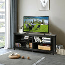 4-Cubby TV Stand Media Console for TV's up to 65" with 3-Position Height Adjustable Shelf