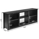 2-Tier Entertainment Media Console TV Stand-Black