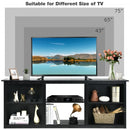 2-Tier Entertainment Media Console TV Stand-Black