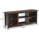 2-Tier Entertainment Media Console Center-Coffee