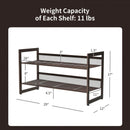 Adjustable to Flat or Slant Shoe Organizer Stand-2-Tier