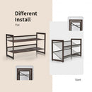 Adjustable to Flat or Slant Shoe Organizer Stand-2-Tier