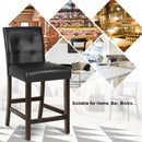 Set of 2 PVC Leather Bar Stools