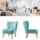 Armless Accent Chair Modern Velvet Leisure Chair-Green