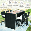 7 PCS Patio Rattan Wicker Dining Furniture Set