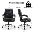 500 Pounds High Back Adjustable Leather Office Chair