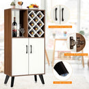 Bar Cabinet Wooden Buffet Sideboard Storage Cupboard with Wine Rack