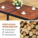 7 Pcs Garden Dining Patio Rattan Set with Cushions