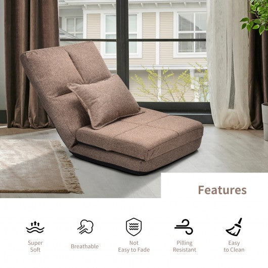 Fold Down Chair Flip Out Lounger w- Pillow