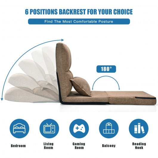 Fold Down Chair Flip Out Lounger w- Pillow