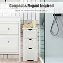 Bathroom Wooden Free Standing Storage Side Floor Cabinet Organizer-3-Tier