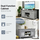 TV Stand Media Console with Drawers Cabinets-Gray
