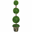 4 Feet Artificial Topiary Triple Ball Tree Plant