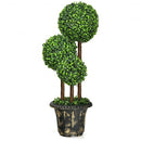 36'' Artificial Topiary Triple Ball Tree for Indoor and Outdoor