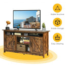 60”Industrial TV Stand Entertainment Center with Shelve and Cabinet-Brown