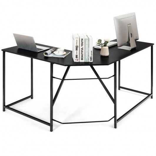 58" x 47" L Shaped Corner Home Office Computer Desk Home-Black
