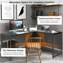 58" x 47" L Shaped Corner Home Office Computer Desk Home-Black