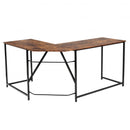 58" x 47" L Shaped Corner Home Office Computer Desk Home-Rustic Brown