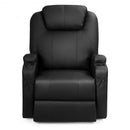 Electric Lift Power Recliner Heated Vibration Massage Chair-Black