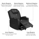 Electric Lift Power Recliner Heated Vibration Massage Chair-Black