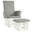 Baby Nursery Relax Rocker Rocking Chair Glider & Ottoman Set-Gray
