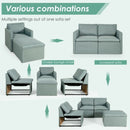 Convertible L-Shaped Sectional Sofa Couch with Reversible Chaise-Green