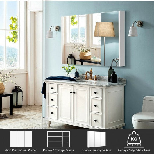 36" Bathroom Medicine Cabinet with 3 Mirrors