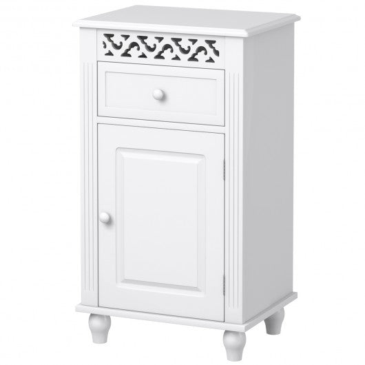 Bathroom Floor Storage Cabinet Organizer with Drawer