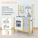 Kids Play Kitchen Set Toddler Pretend Cooking Set with Cabinet and Accessories